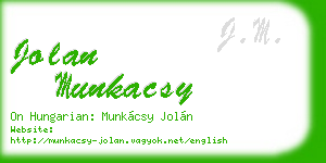 jolan munkacsy business card