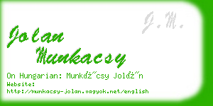 jolan munkacsy business card